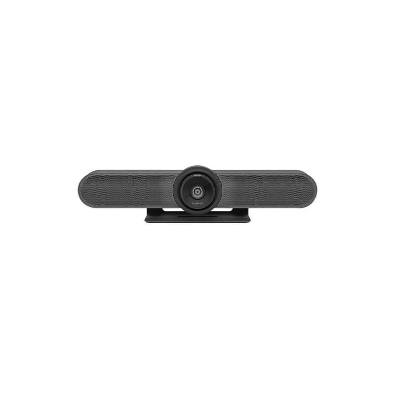 Logitech MeetUp video conference camera with ultra-wide lens designed for small meeting rooms and huddle space collaboration.